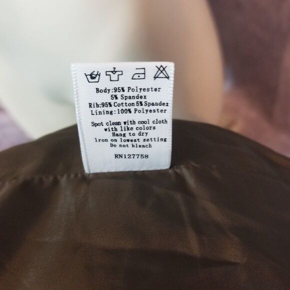 Mural Olive Green Satin Jacket Size Small - Picture 5 of 6